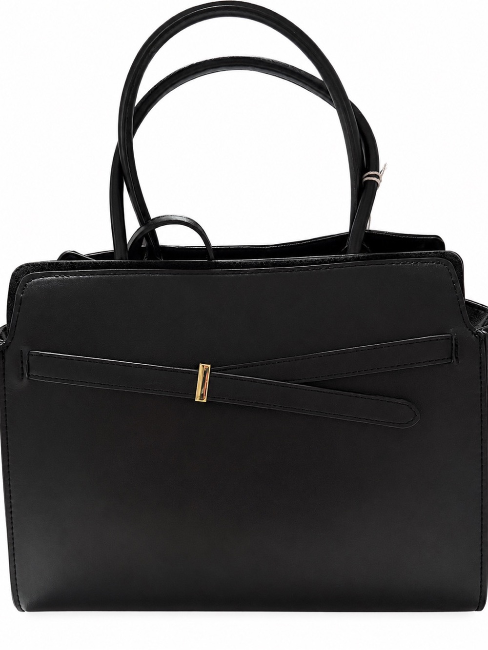 A New Day Belted Top Handle Satchel Handbag – Black | NWT